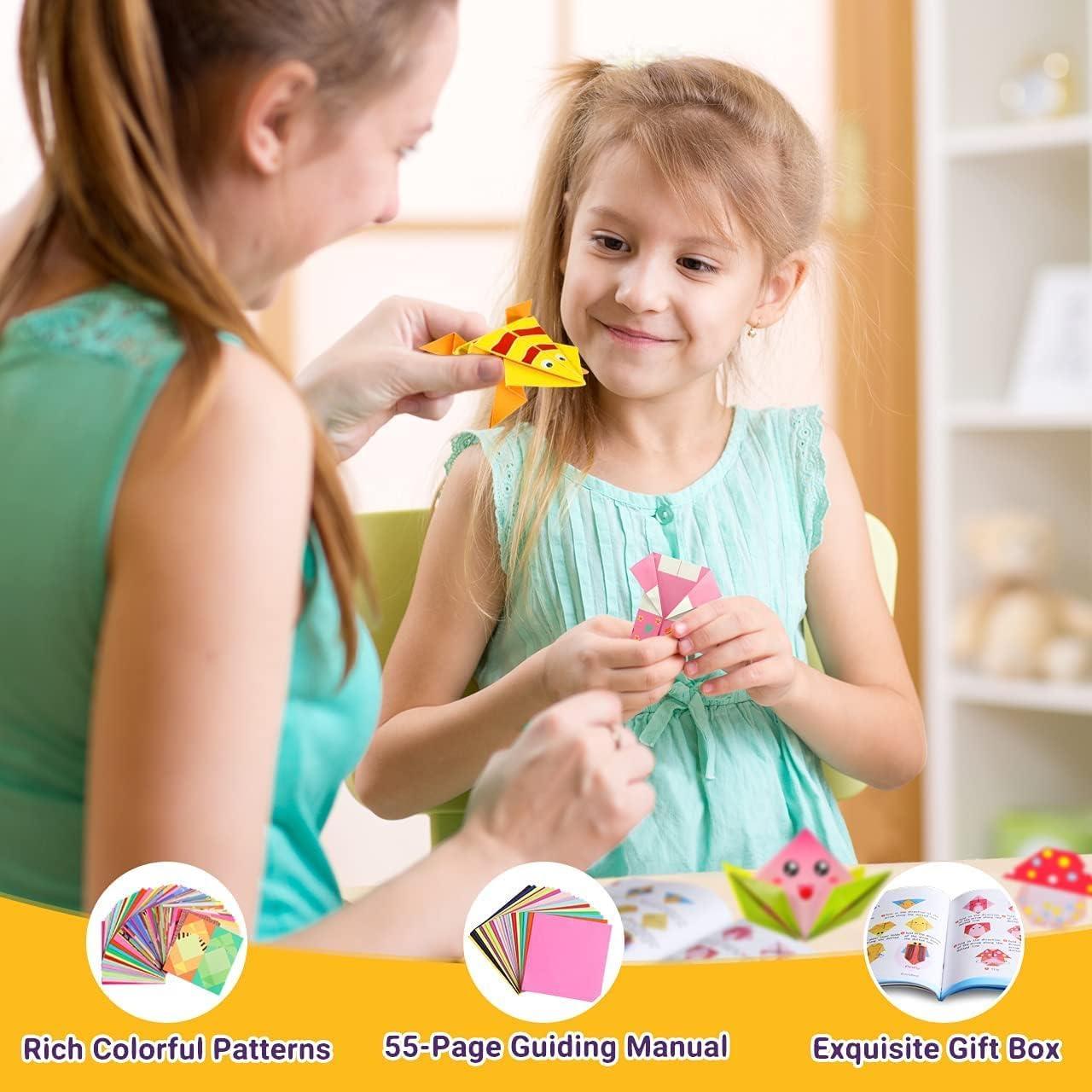 Kit de Origami Colorido pigipigi - 208 Hojas para Niños