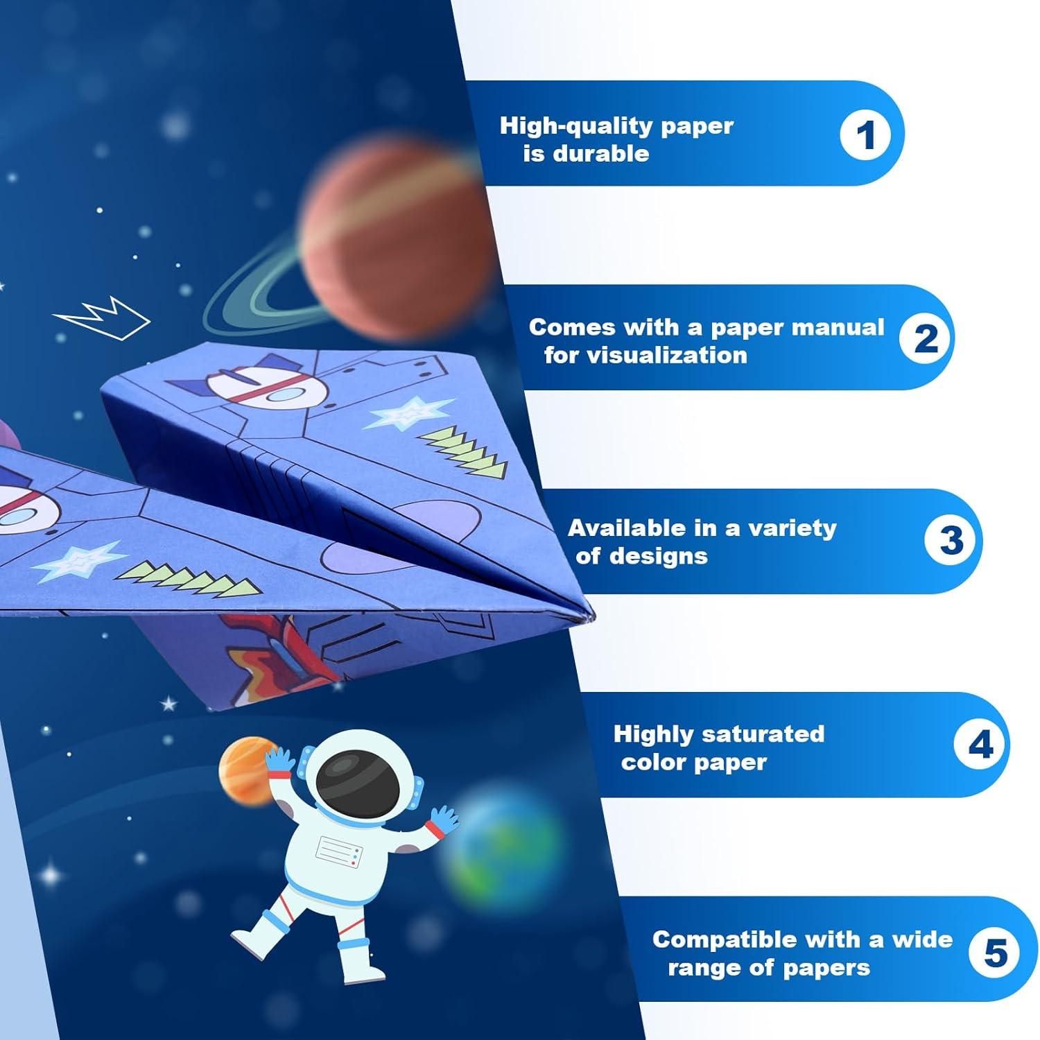 Kit de Aviones de Papel Vodolo - 16 Diseños Clásicos, 32 Hojas