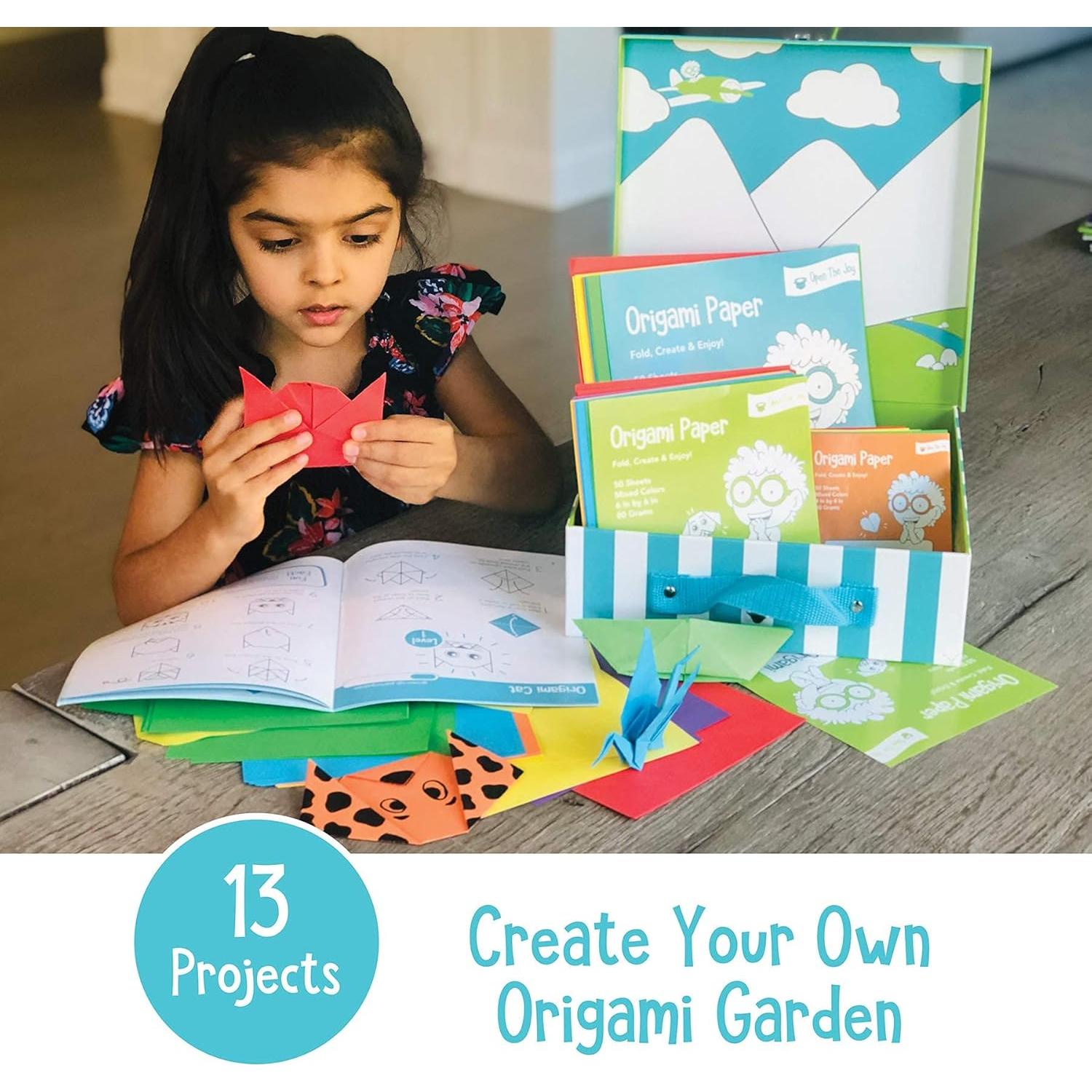 Kit de Origami Open The Joy - 150 Papeles de 80g y Libro