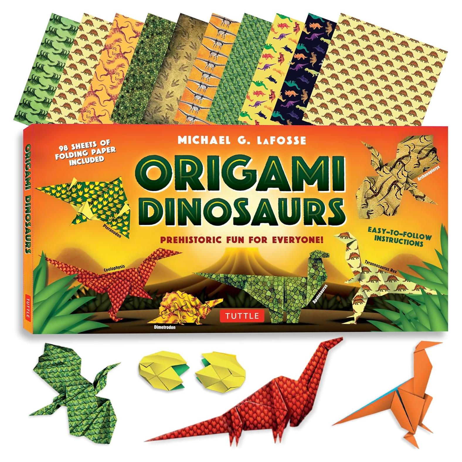Origami Dinosaurs Kit: Prehistoric Fun for Everyone!: Kit Includes 2 Origami Books, 20 Fun Projects and 98 Origami Papers