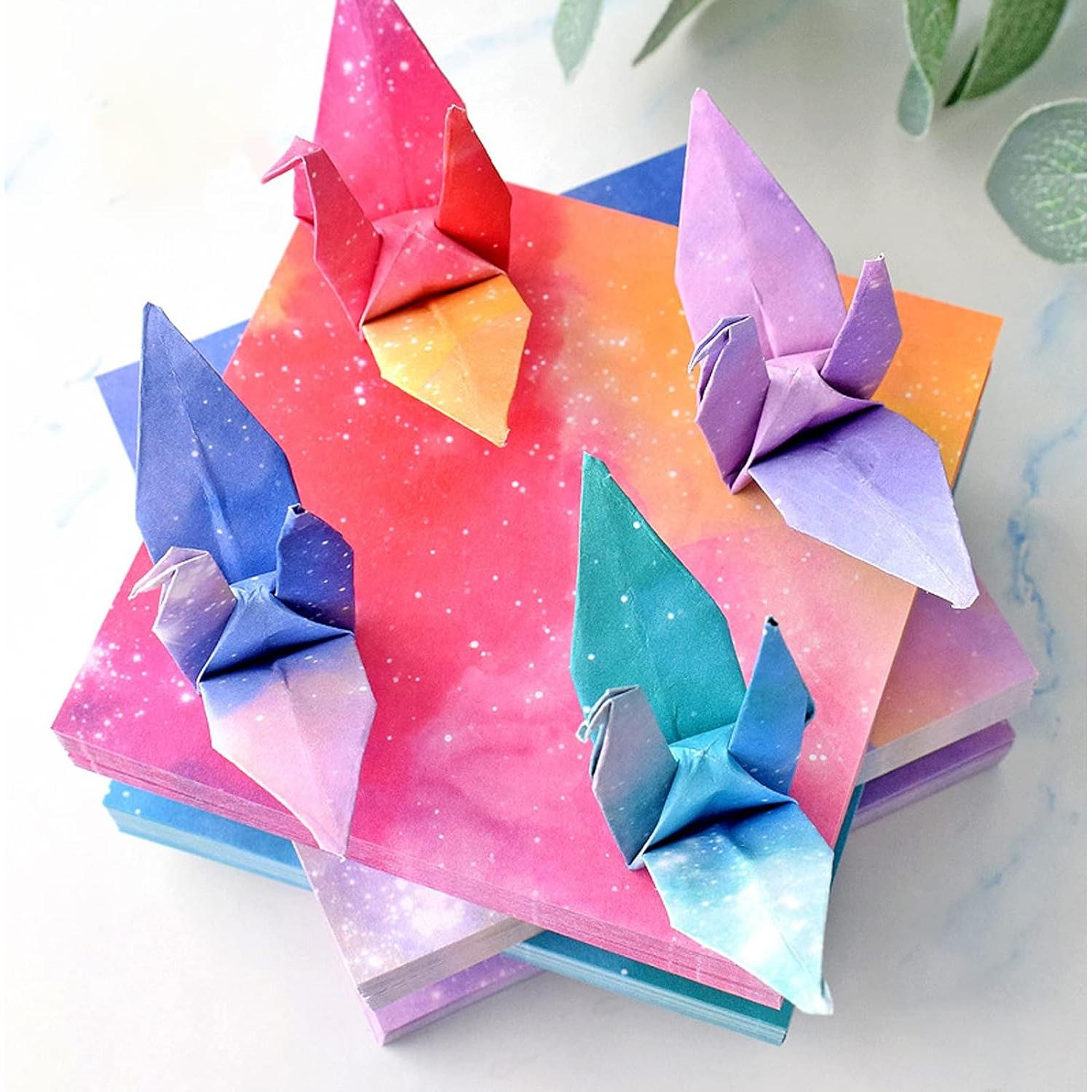 Kit de Papel Origami Estrellado JIULIN - 400 Hojas 9.5x9.5cm