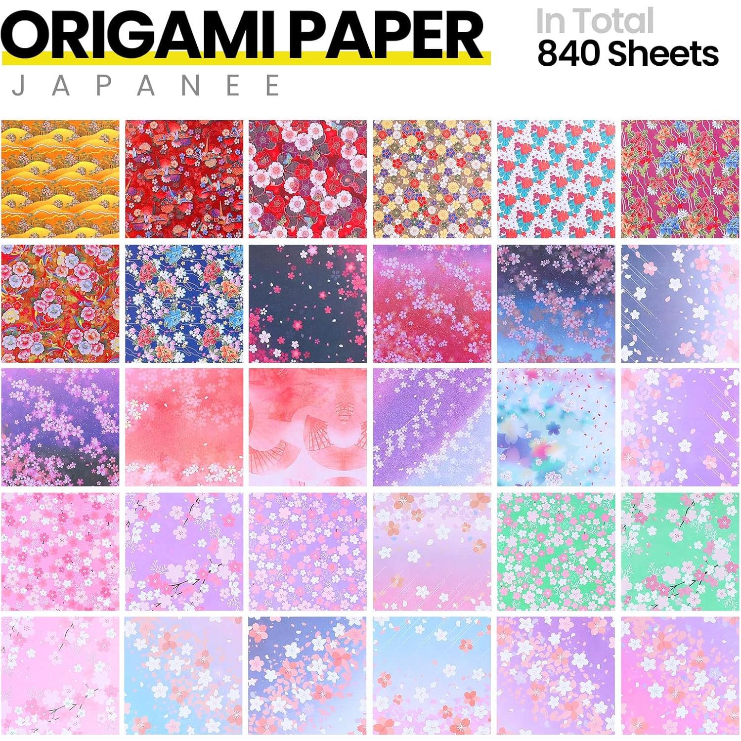 Kit de Papel Origami Lincia 840 Hojas 15x15 cm 20 Colores