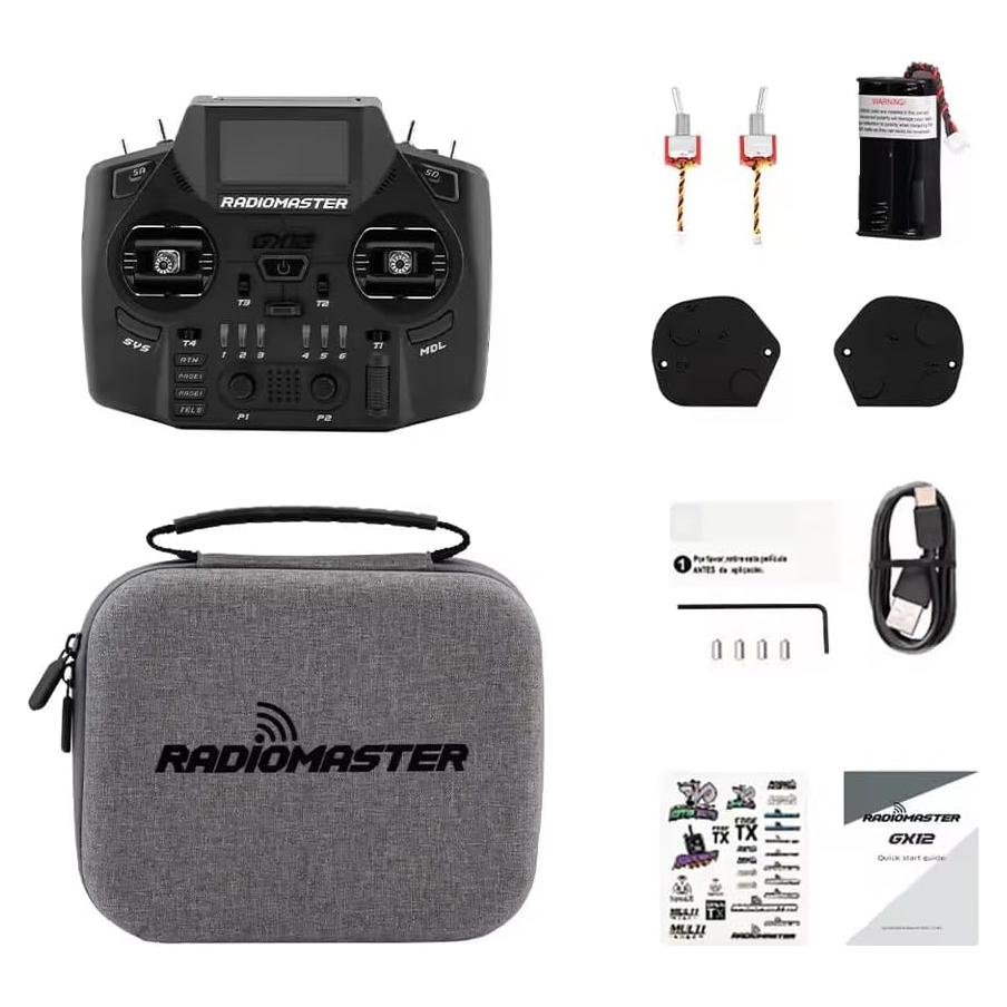 Control Remoto RadioMaster GX12 1000Hz 3D Gimbal Digital