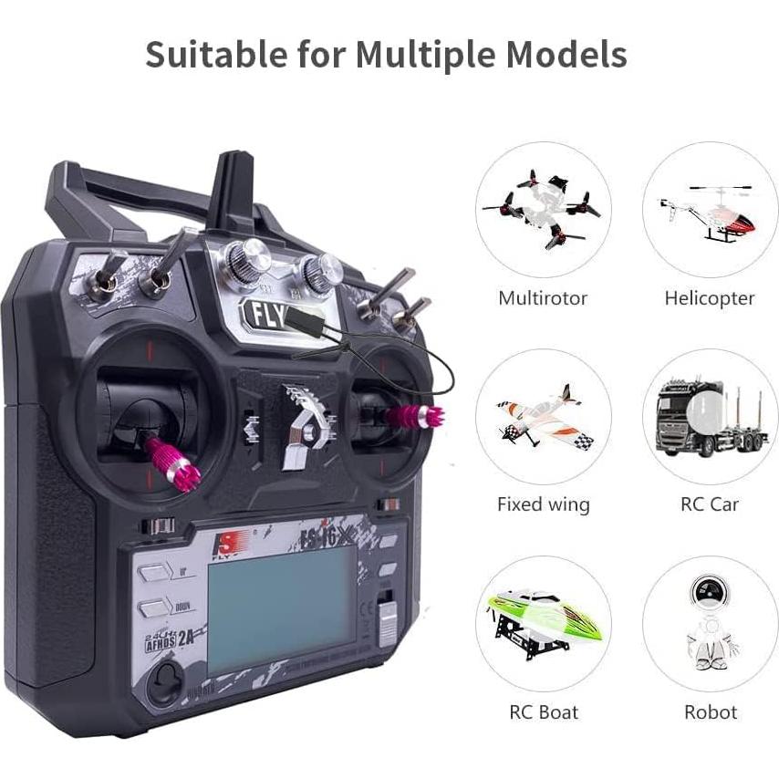 Transmisor y receptor RC Alaohu FS-i6X y FS-iA6B 10CH 2.4GHz
