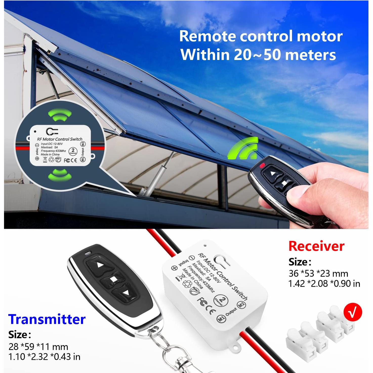 Interruptor Control Remoto Motor CC Inalámbrico DieseRC 12V-80V