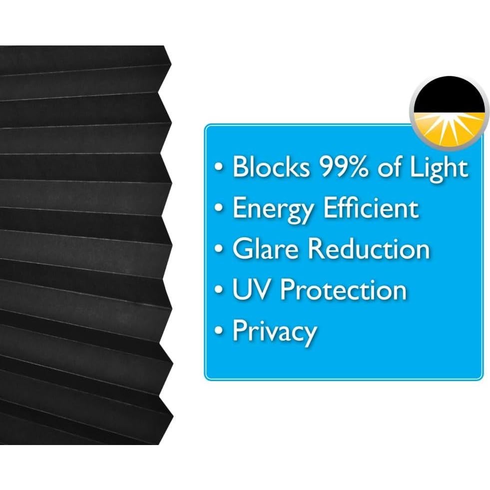 Cortina Opaca Plegada Redi Shade 91.44x182.88cm Negra 6 Paquete