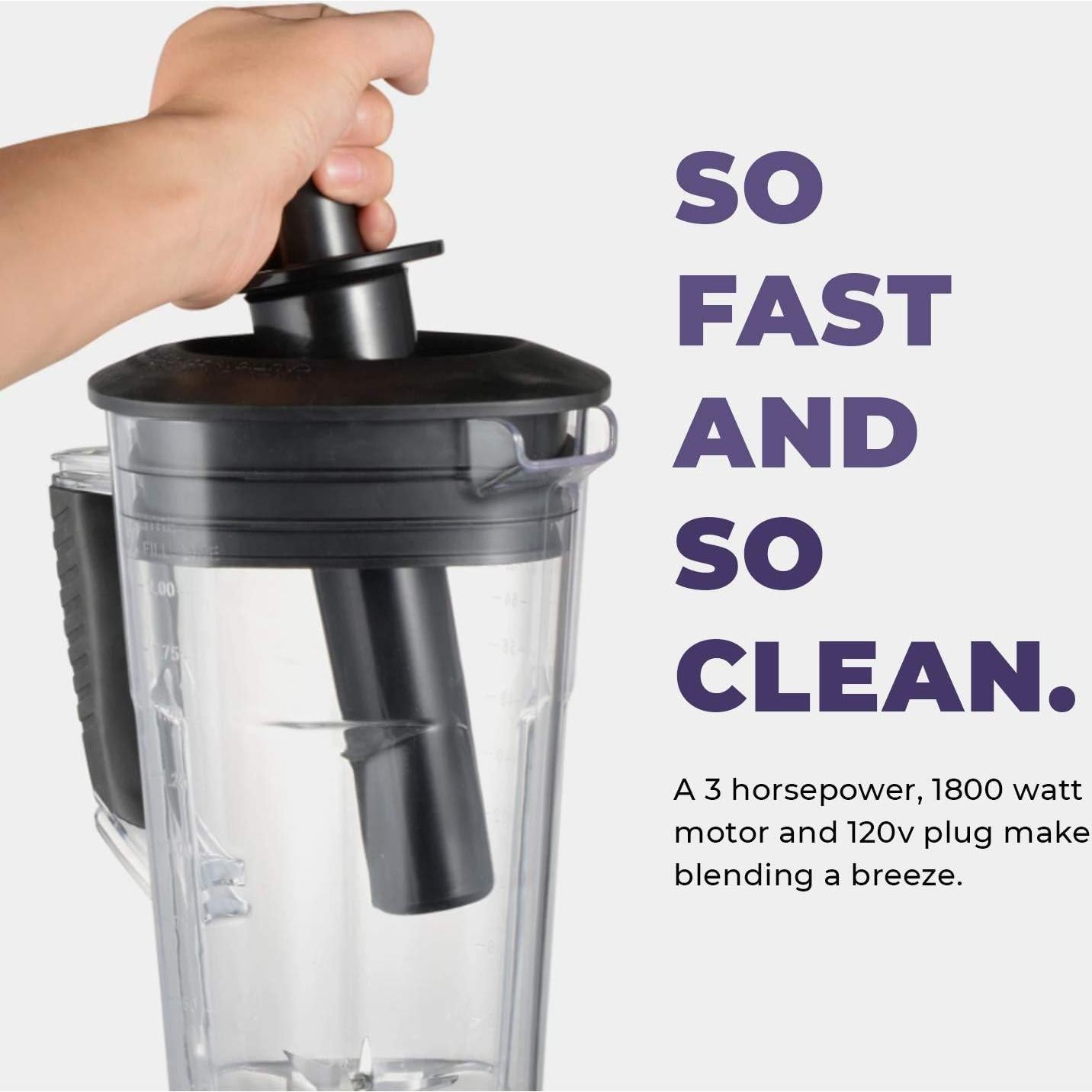 Licuadora Cleanblend 1800W 3HP 64oz Profesional Libre BPA