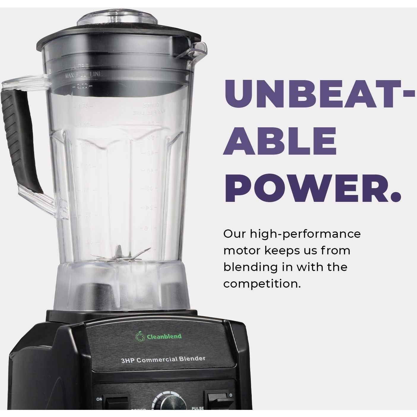 Licuadora Cleanblend 1800W 3HP 64oz Profesional Libre BPA