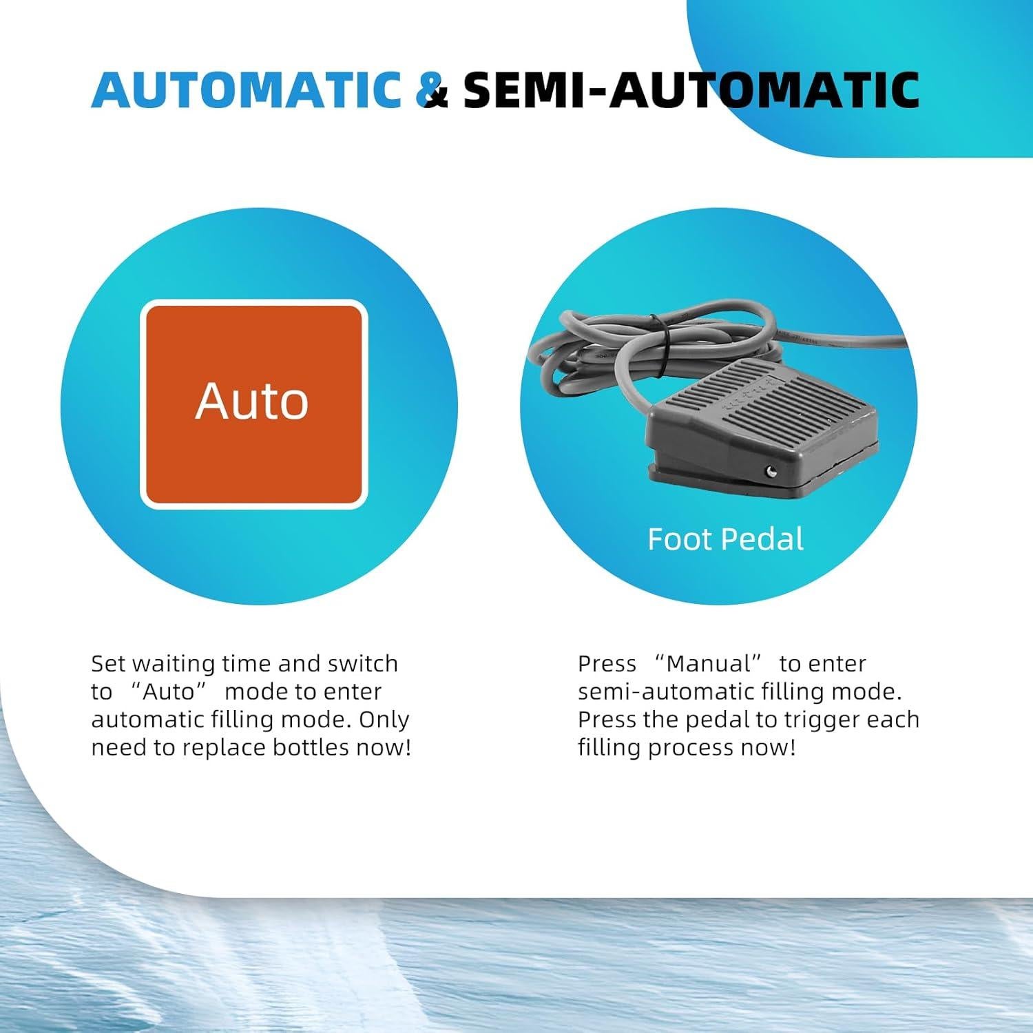 Máquina de Llenado de Líquidos Automática 6 Cabezas 2-135 Oz