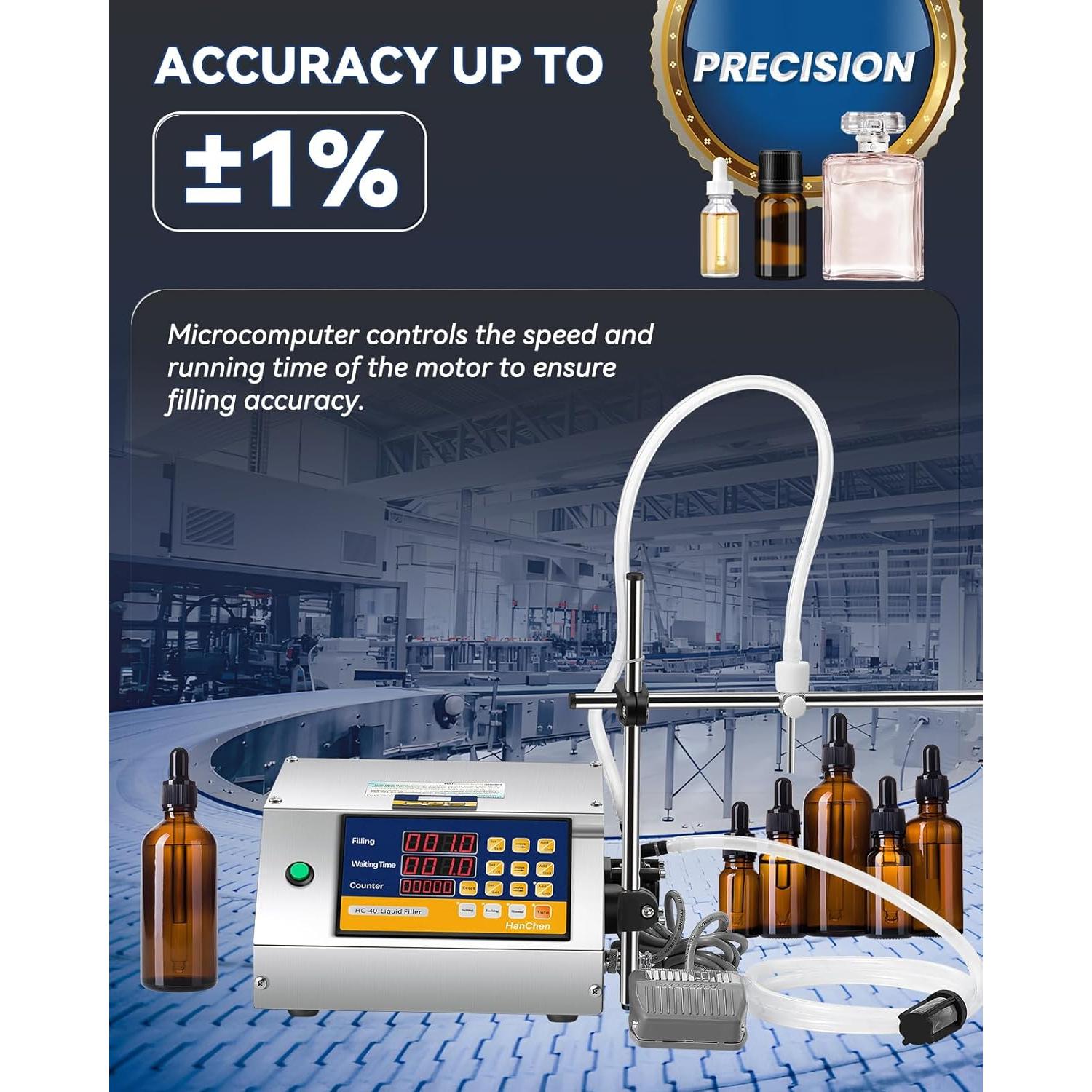 Máquina de Llenado de Líquidos Hanchen 148 ml Bomba Peristáltica