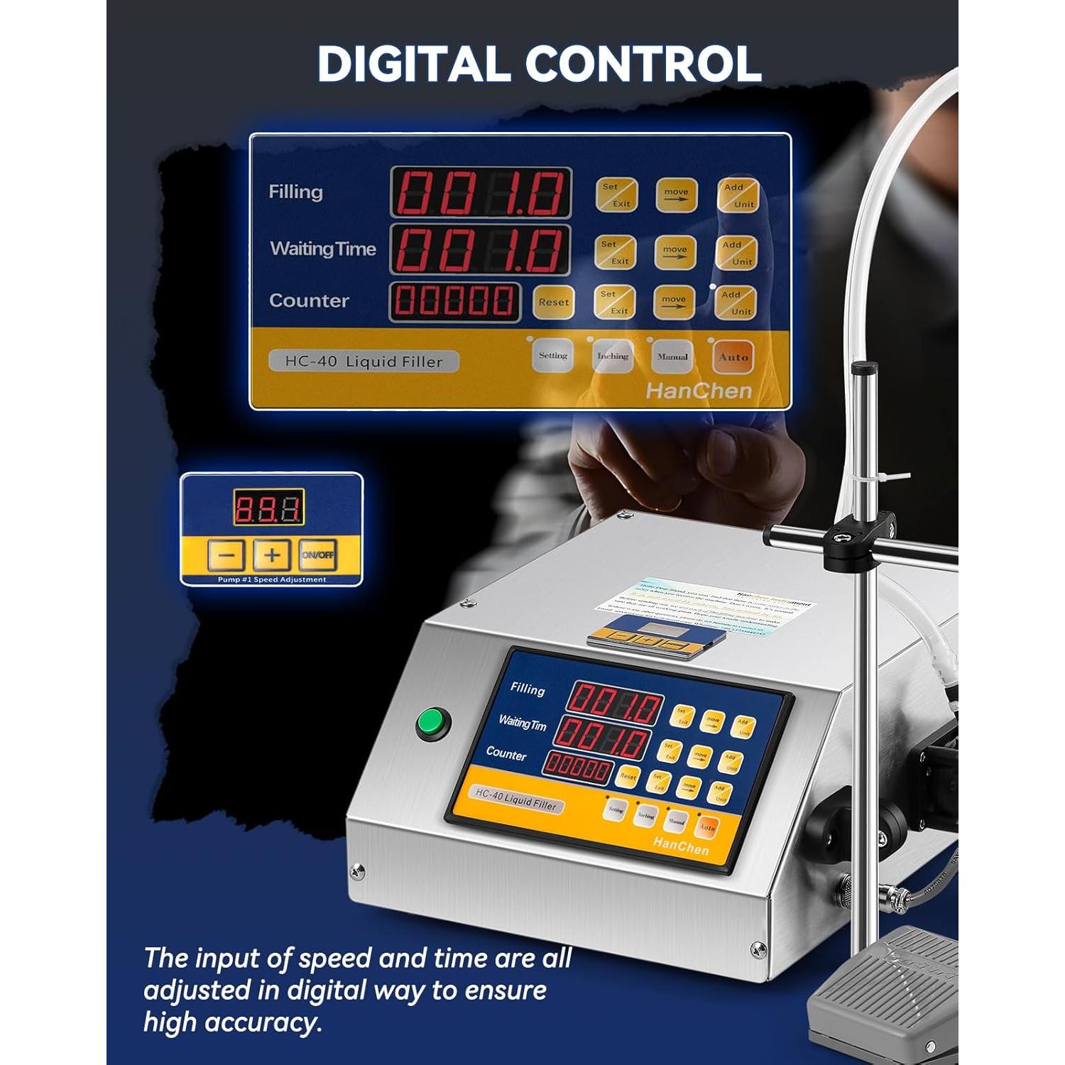 Máquina de Llenado de Líquidos Hanchen 148 ml Bomba Peristáltica