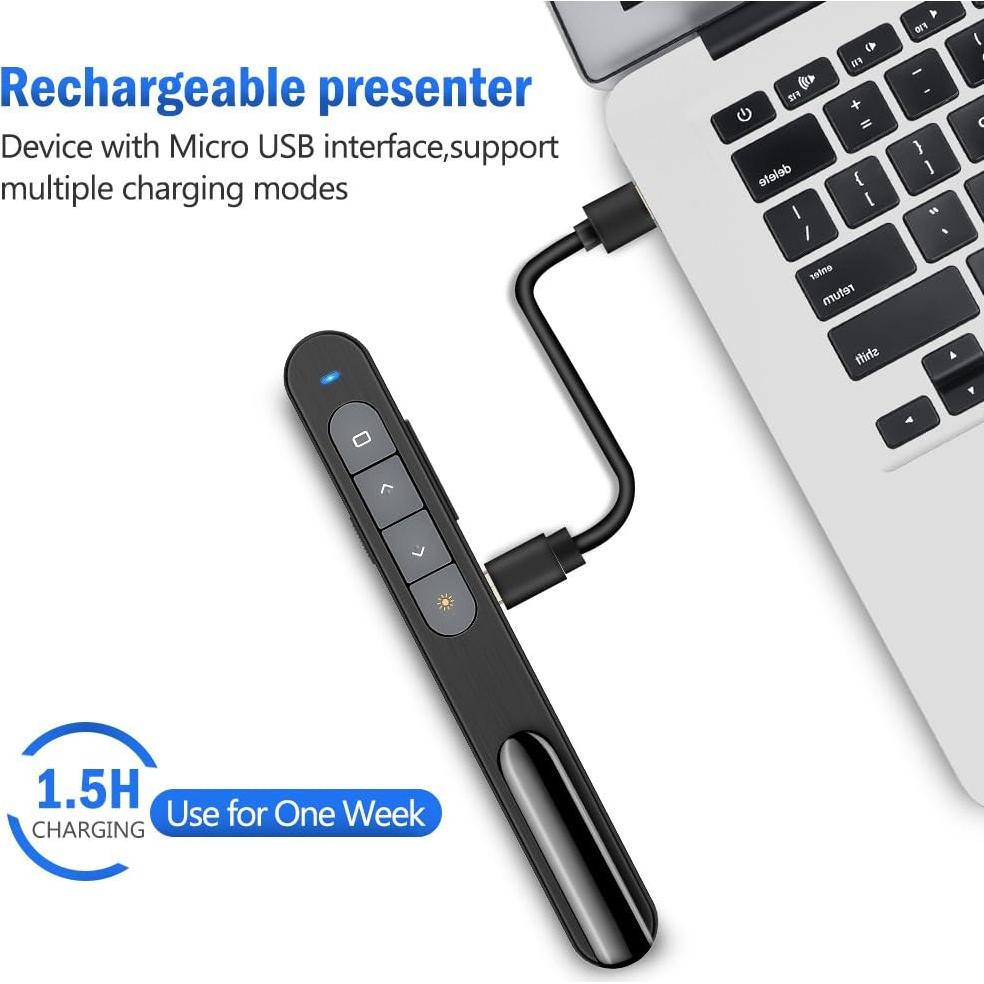 Clicker de Presentación DinoFire X16 Inalámbrico 100m USB