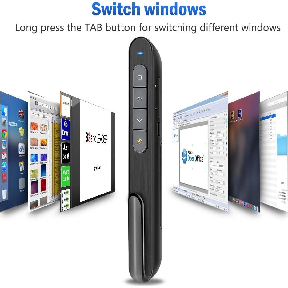 Clicker de Presentación DinoFire X16 Inalámbrico 100m USB