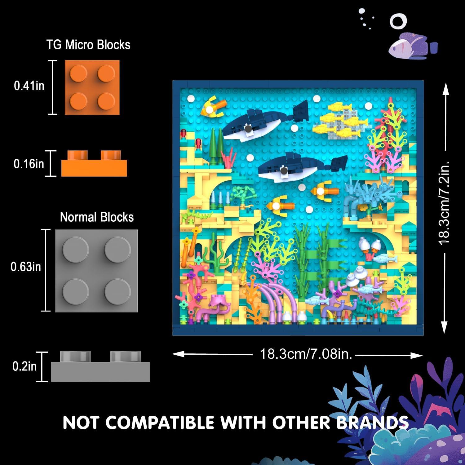 Juego de Construcción Micro Ladrillo Mundo Oceánico 803 Piezas