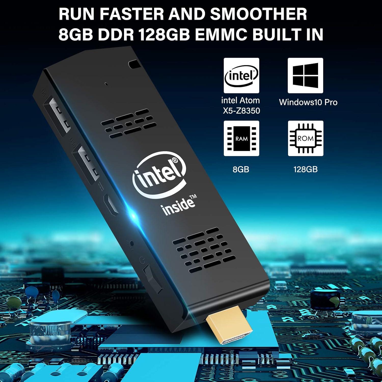 Mini PC Stick AIOEXPC S5 8GB RAM 128GB eMMC Windows 10 Pro