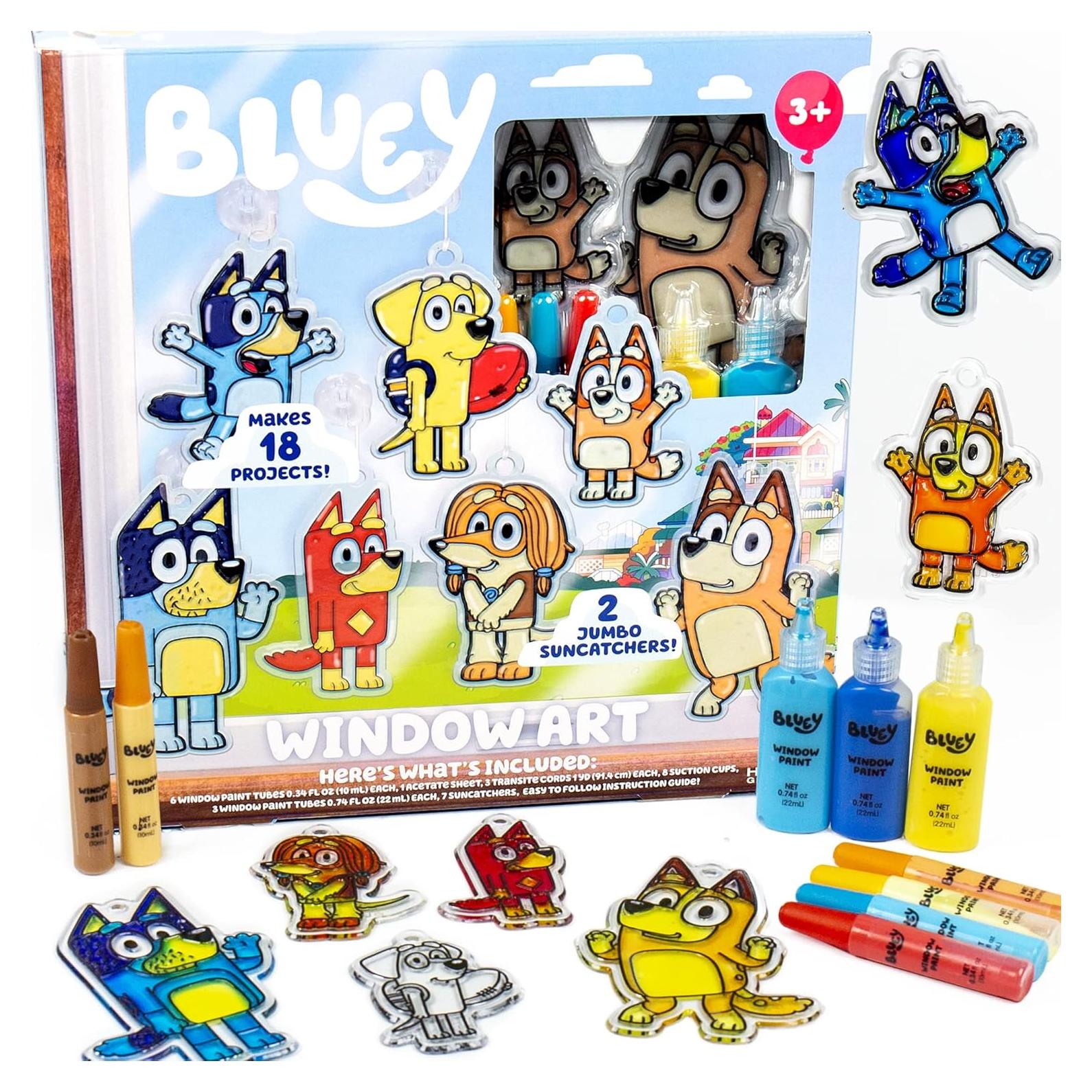 Kit de Suncatchers de Arte Bluey para Niños - Manualidades