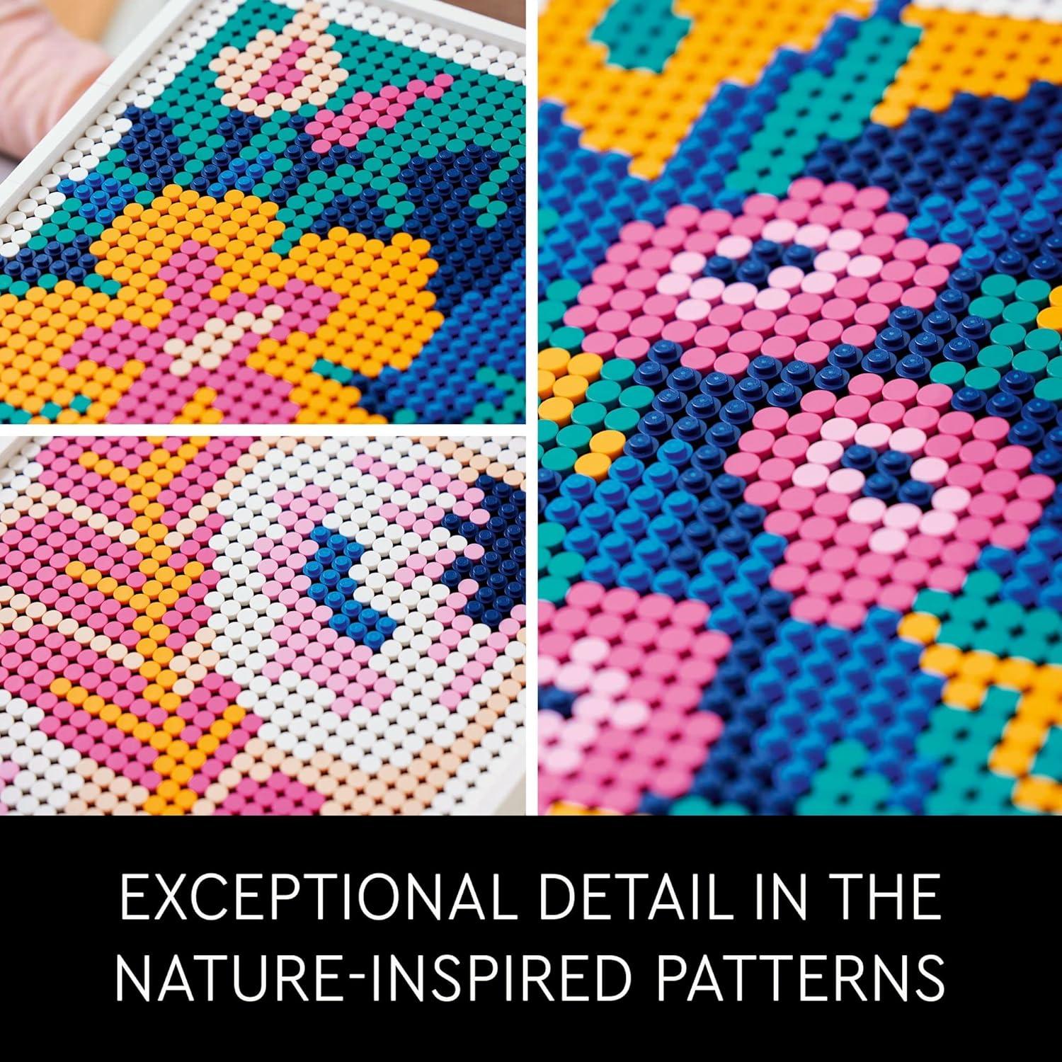 LEGO Arte Floral 31207, Set de Decoración de Pared 3en1