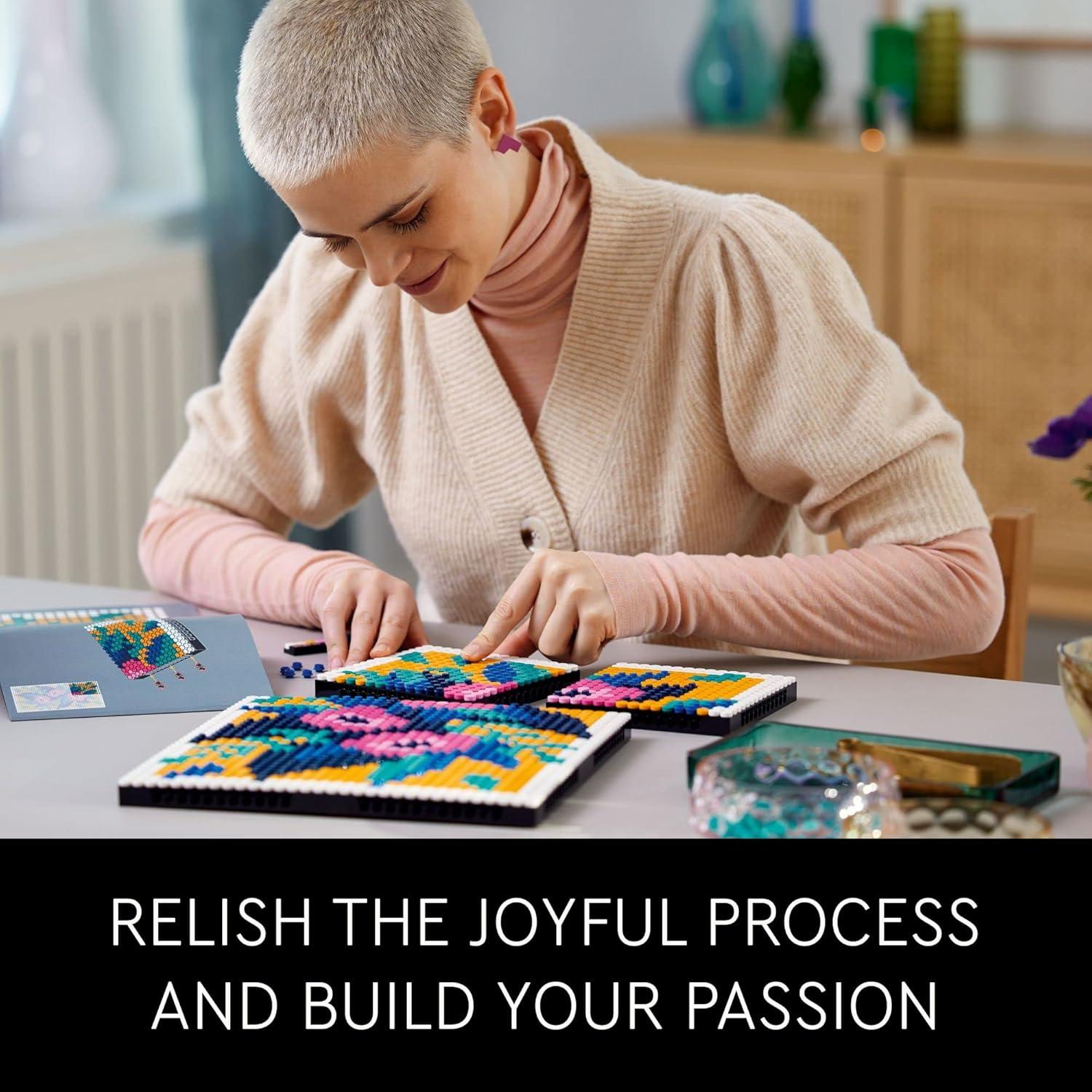 LEGO Arte Floral 31207, Set de Decoración de Pared 3en1