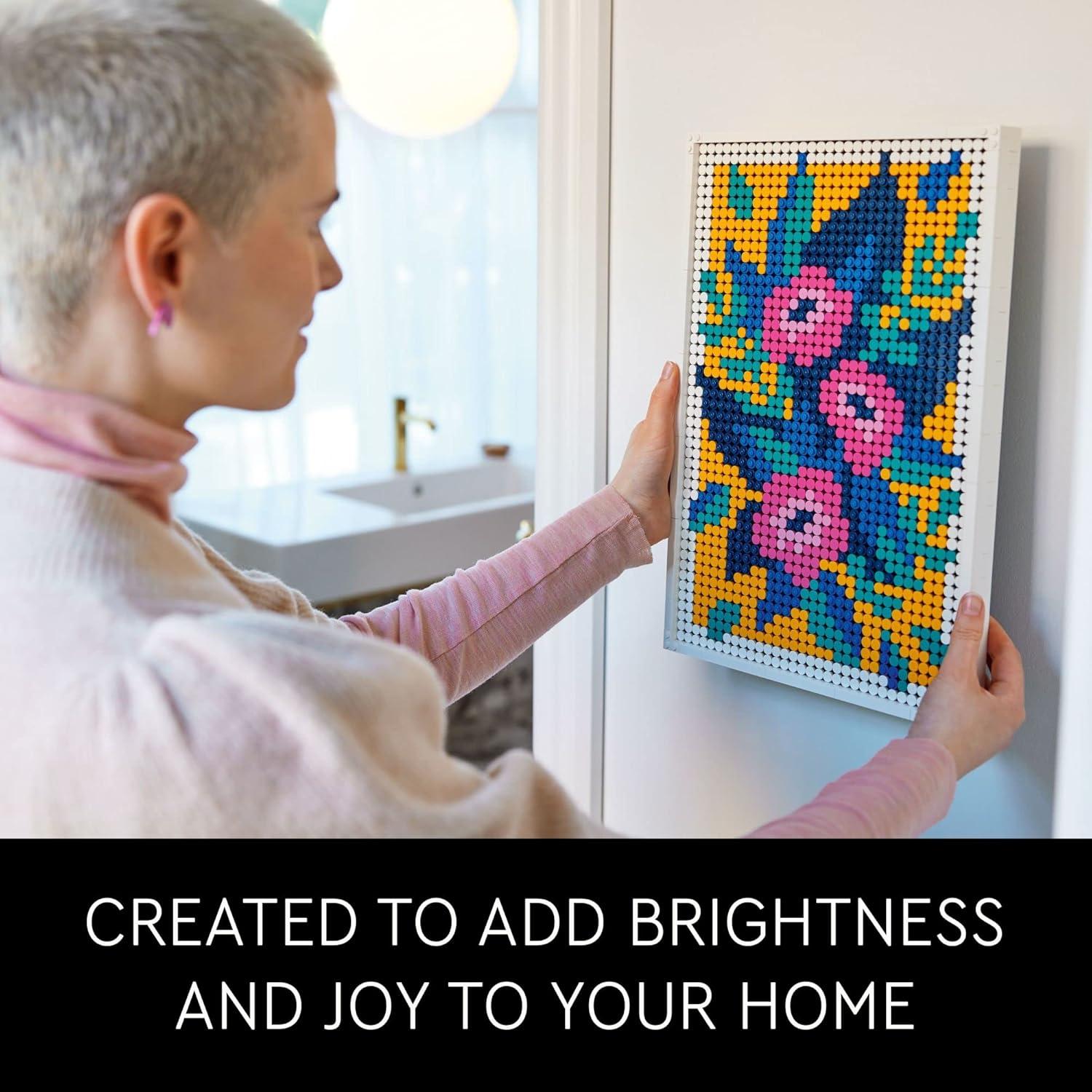 LEGO Arte Floral 31207, Set de Decoración de Pared 3en1