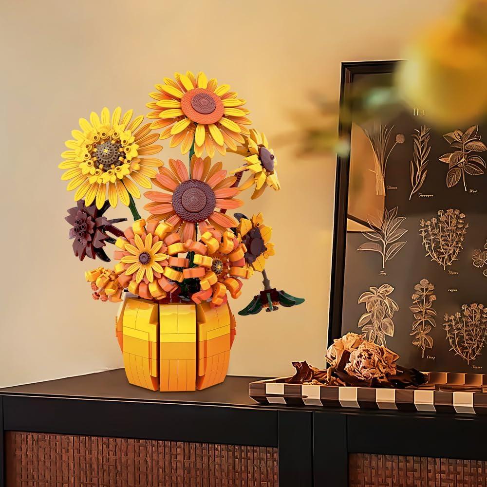 Juego de Bloques de Construcción Girasol Van Gogh 1009 Piezas