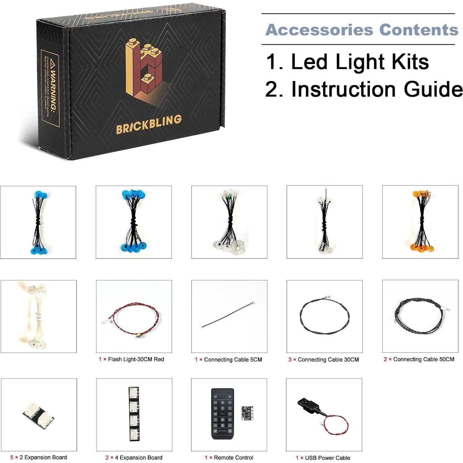 Luces LED BrickBling para Lego 31212 Vía Láctea RC