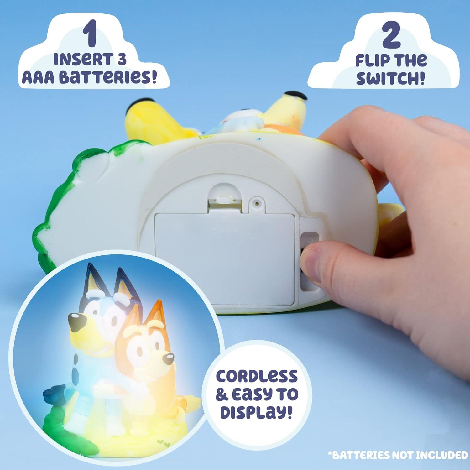 Figurita Iluminada Pintable Bluey y Bingo - Horizon Group USA