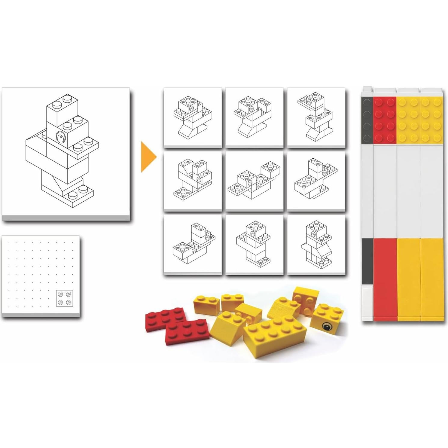 Set de Creatividad LEGO con Juguete de Pato y Papelería