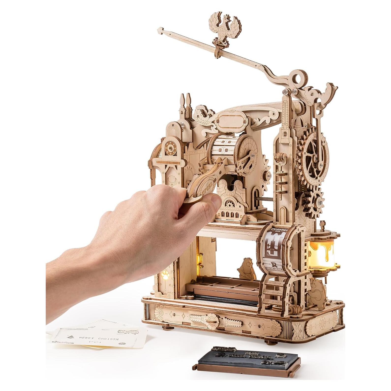 Rompecabezas 3D de Madera ROBOTIME Prensa de Impresión 1.09 kg