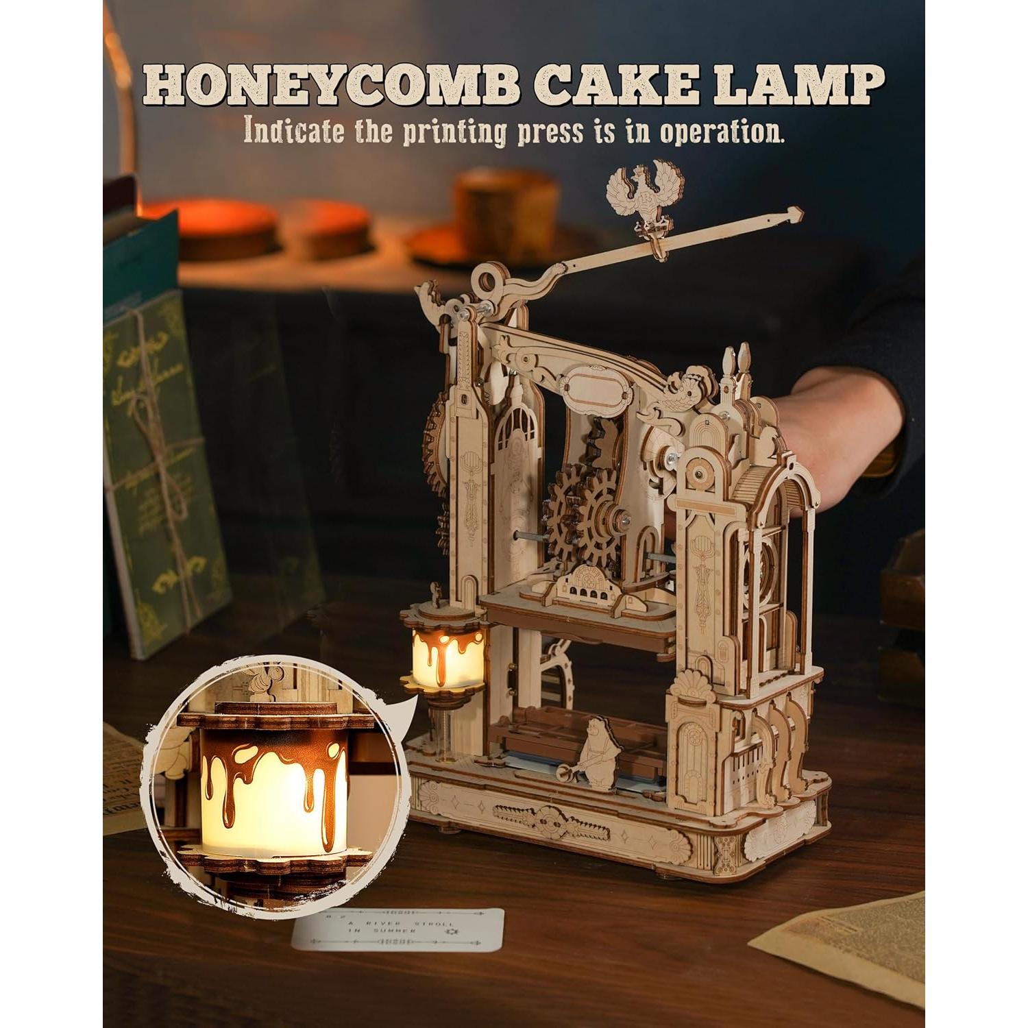 Rompecabezas 3D de Madera ROBOTIME Prensa de Impresión 1.09 kg