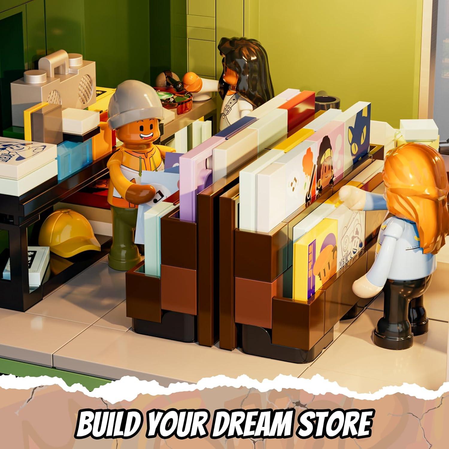 Set de Construcción Tienda de Discos FUNWHOLE 1980 Piezas