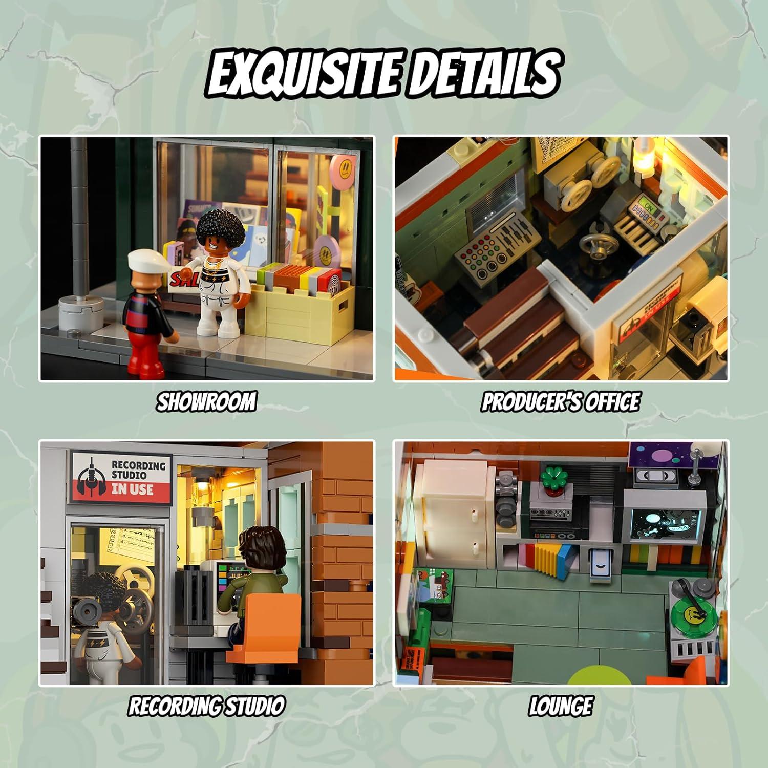 Set de Construcción Tienda de Discos FUNWHOLE 1980 Piezas