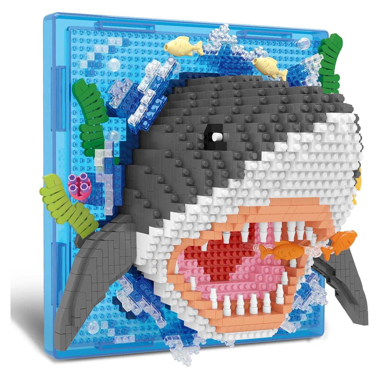 Juego de Bloques de Construcción 3D Tiburón BseSparklion 1644 PCS