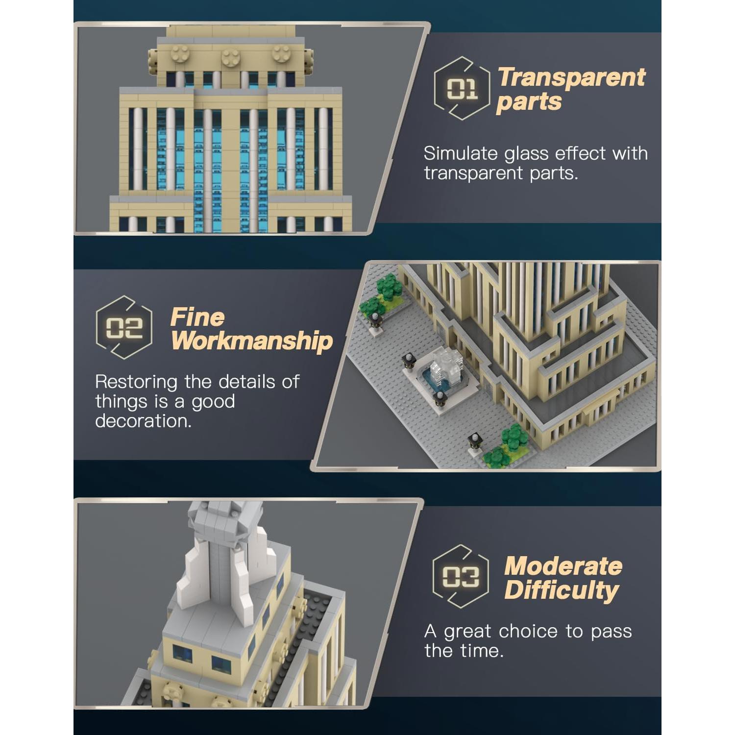 Set de Micro Bloques dOvOb Edificio Empire 3819 Piezas