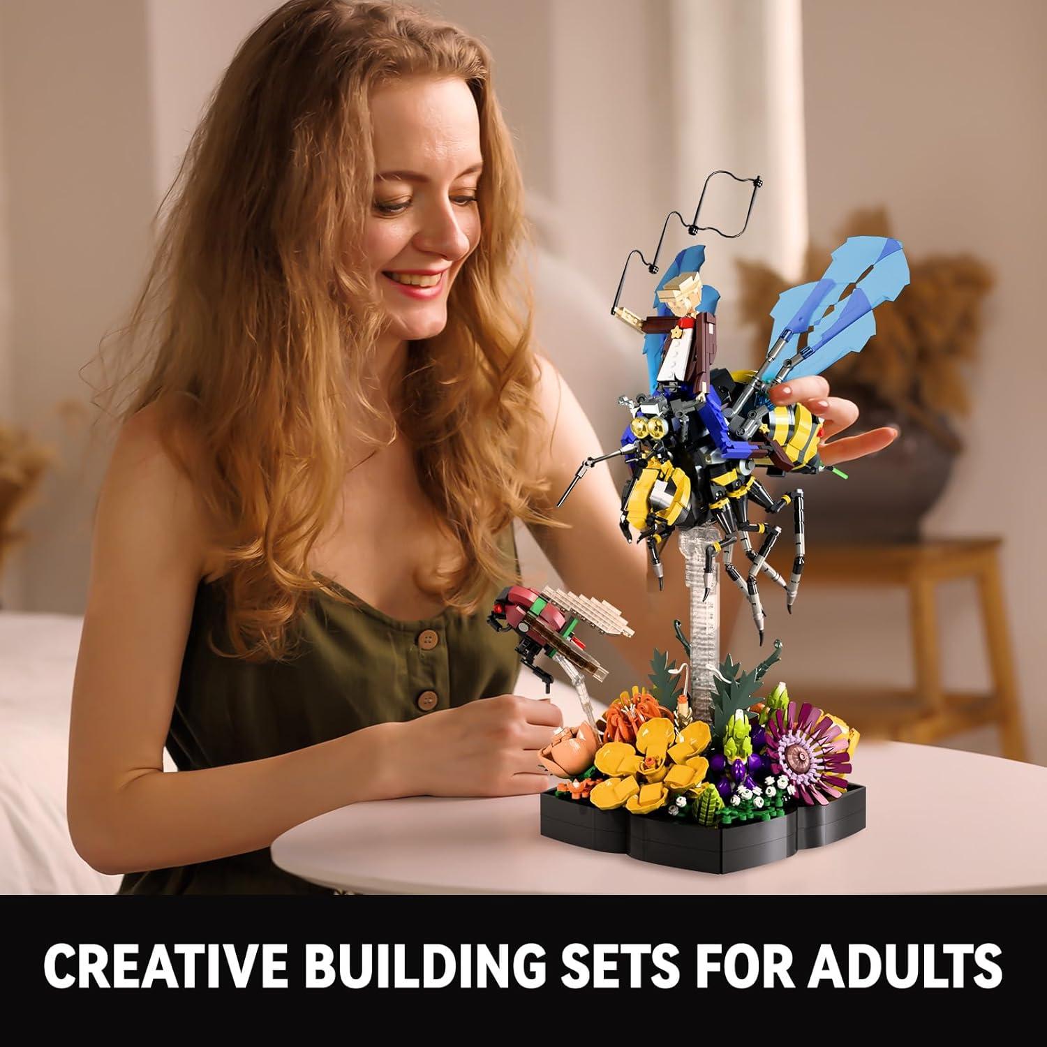 Juego de Construcción de Flores y Abejas Mibido 1781 Piezas