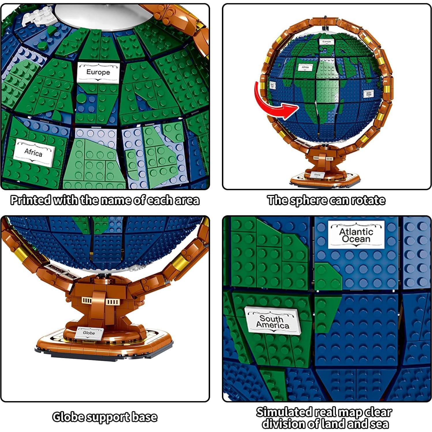 Juego de Construcción Globo Terráqueo Ideas 2514 Piezas 29 cm