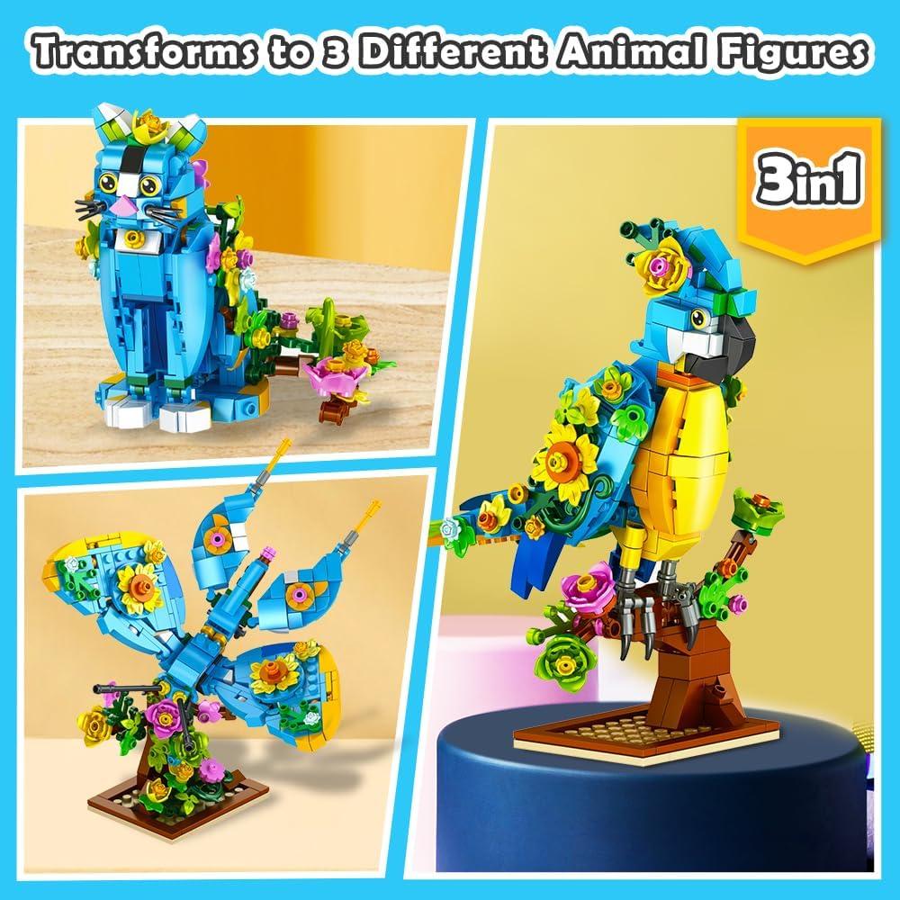 Set de Construcción de Animales 3 en 1 INSOON - 412 Piezas