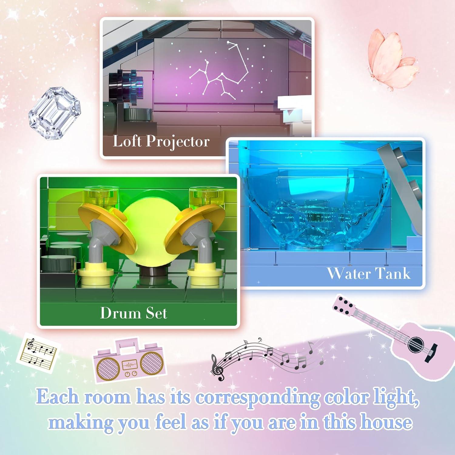 Juego de construcción DreamCreators con luces LED 25x19 cm