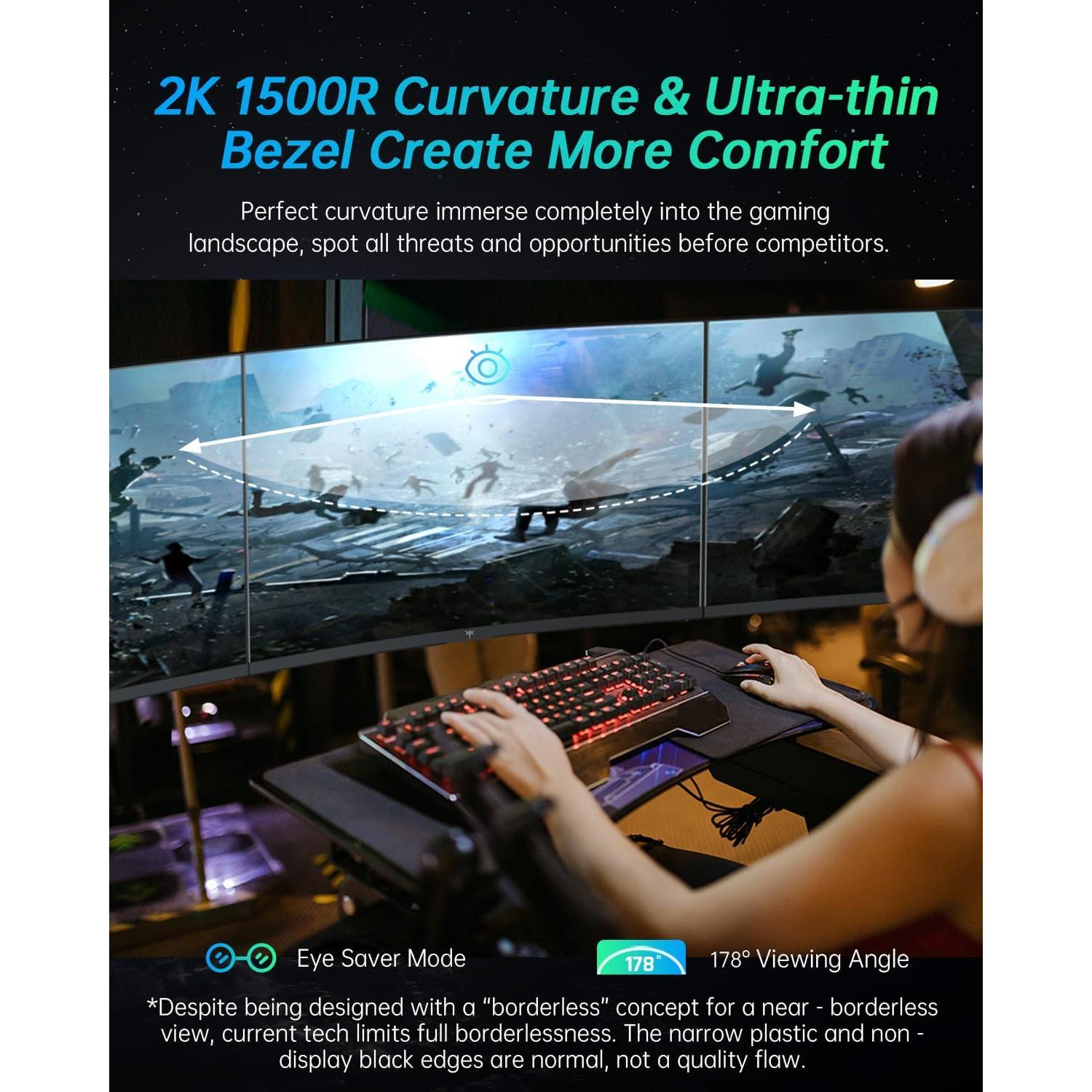 Monitor KTC H32S17 32" 2560x1440 170Hz Curvado