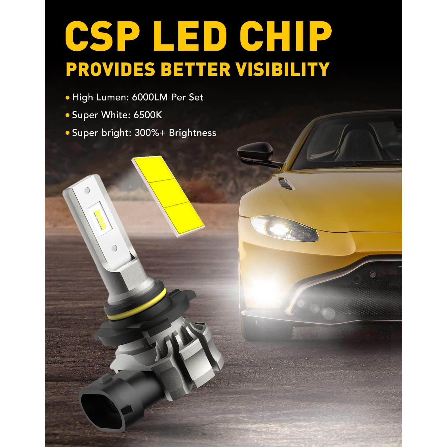 Bombillas de Luz de Niebla LED AUXITO H10 6000LM 6500K - Paquete de 2