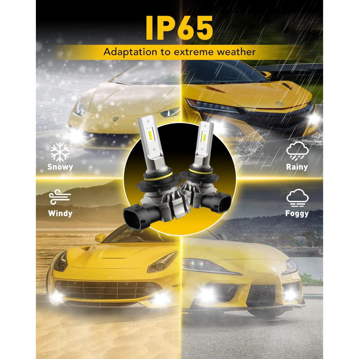 Bombillas de Luz de Niebla LED AUXITO H10 6000LM 6500K - Paquete de 2