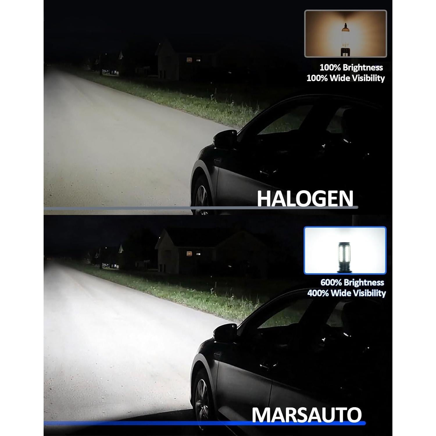 Bombillas de luz de niebla LED Marsauto H11 H8 H16 12000LM