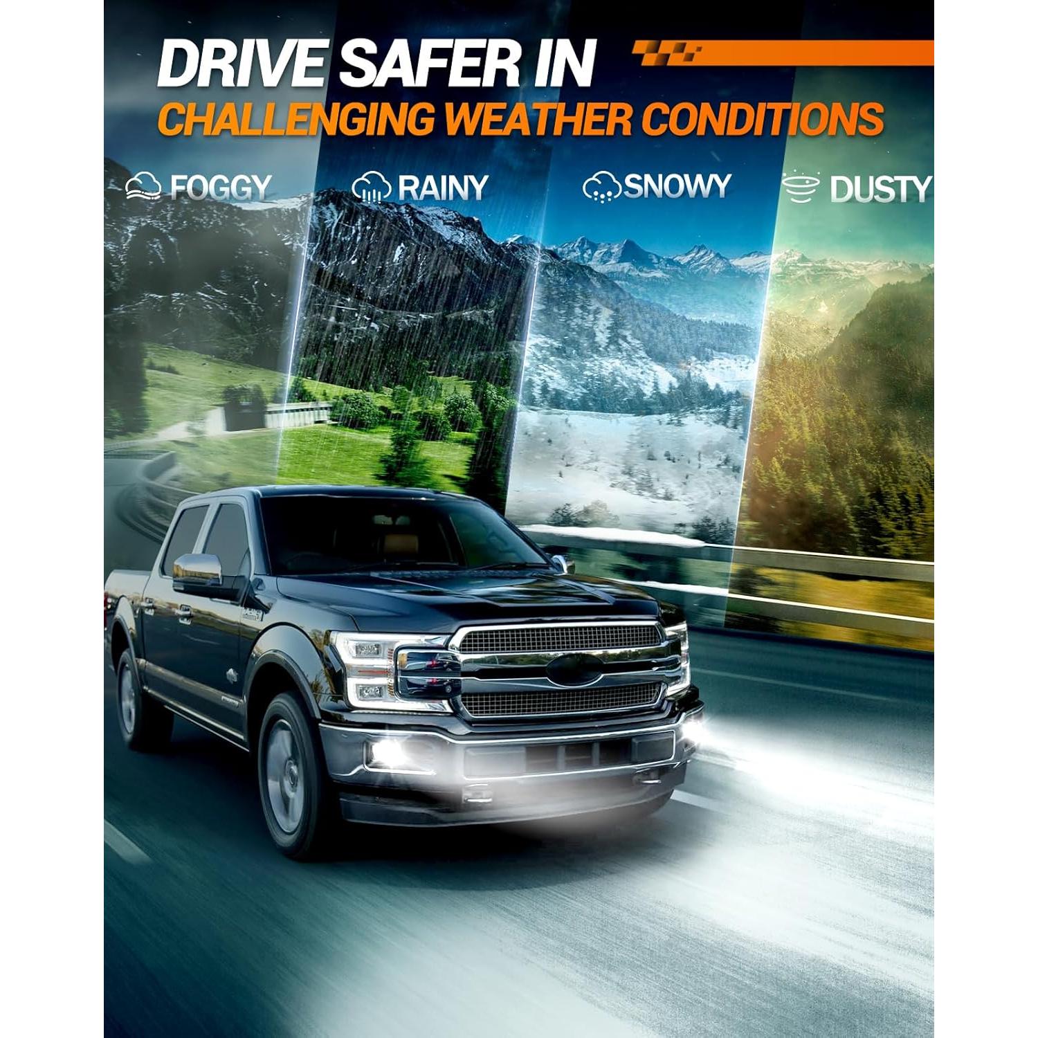 Bombillas LED de Luz de Niebla SEALIGHT H11 H16 H8 18000LM