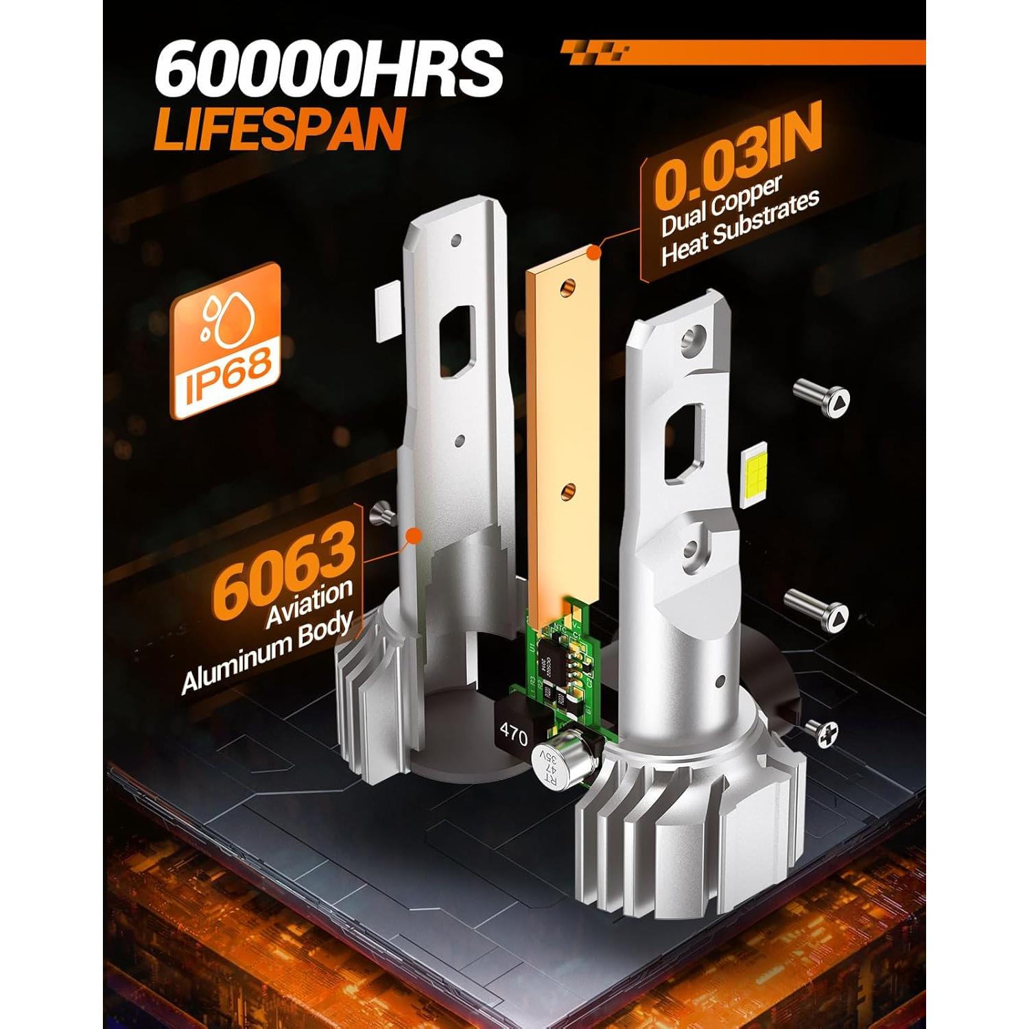 Bombillas LED de Luz de Niebla SEALIGHT H11 H16 H8 18000LM