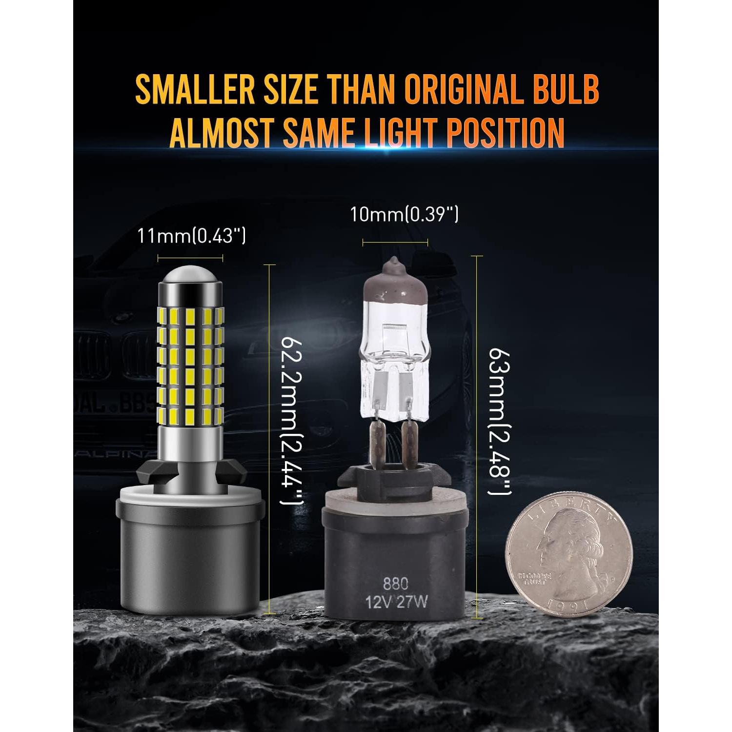 Bombillas LED LUYED 880 Xenón 6500K Paquete de 2