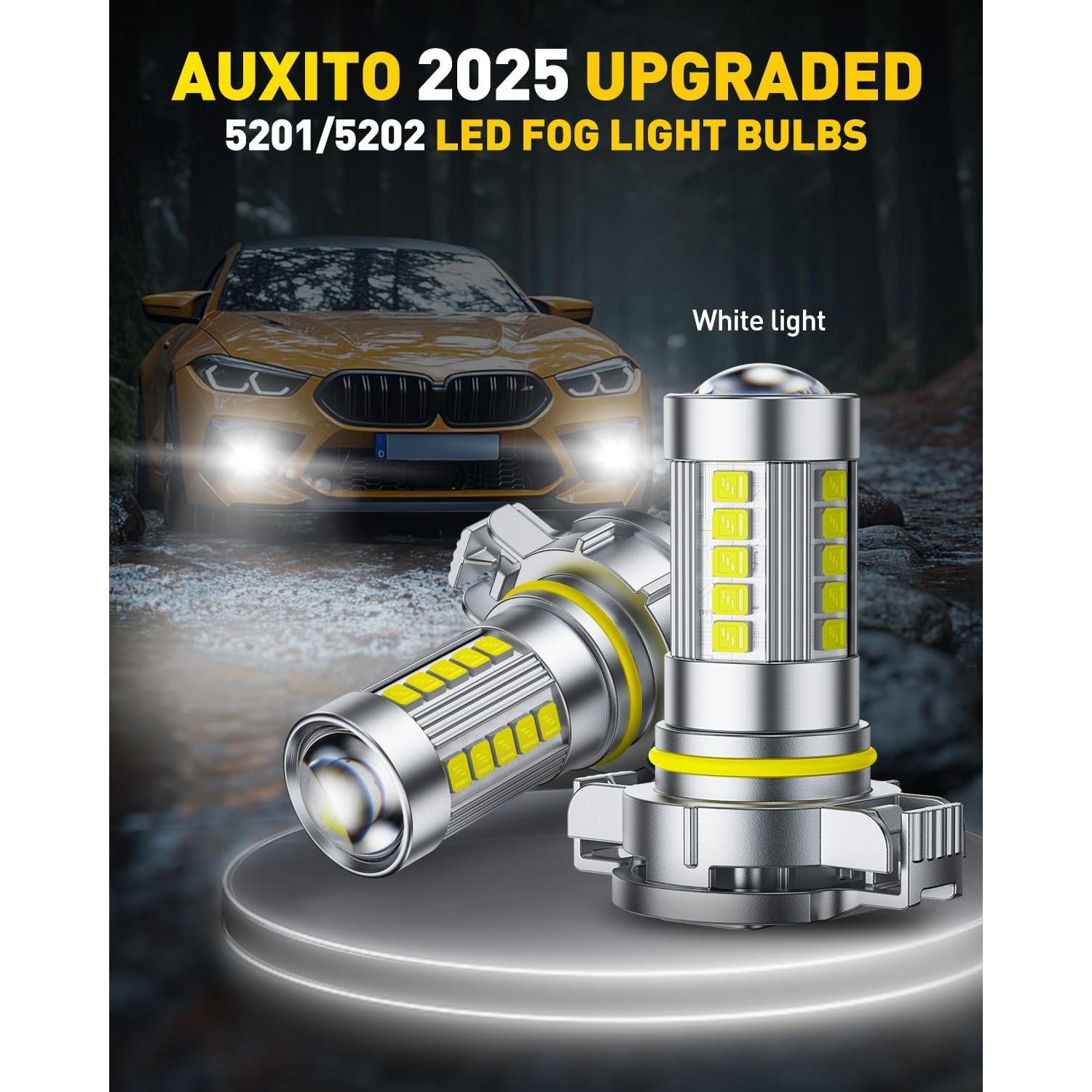 Bombillas LED AUXITO 5202 Luz de Niebla 3600 Lúmenes 6500K