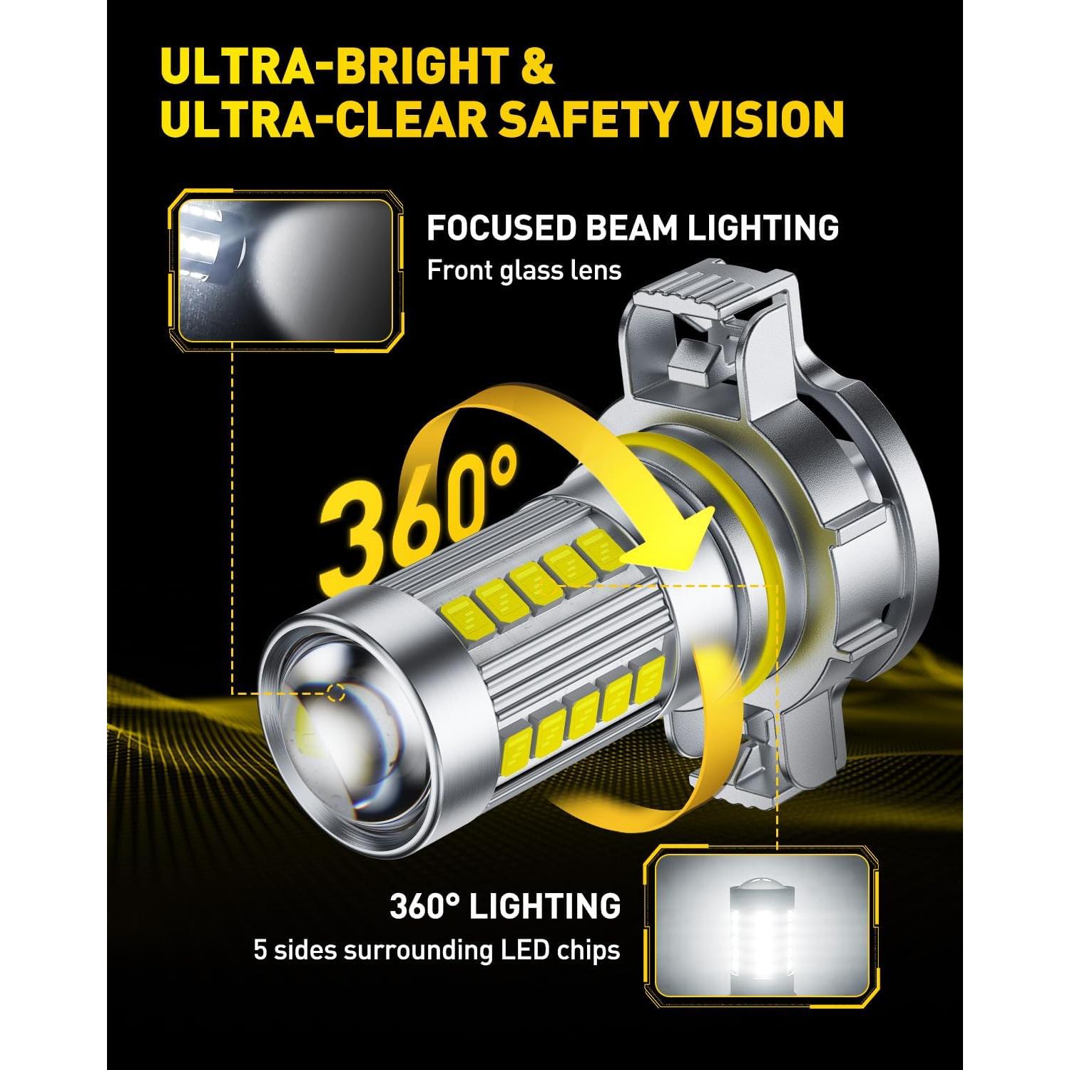 Bombillas LED AUXITO 5202 Luz de Niebla 3600 Lúmenes 6500K