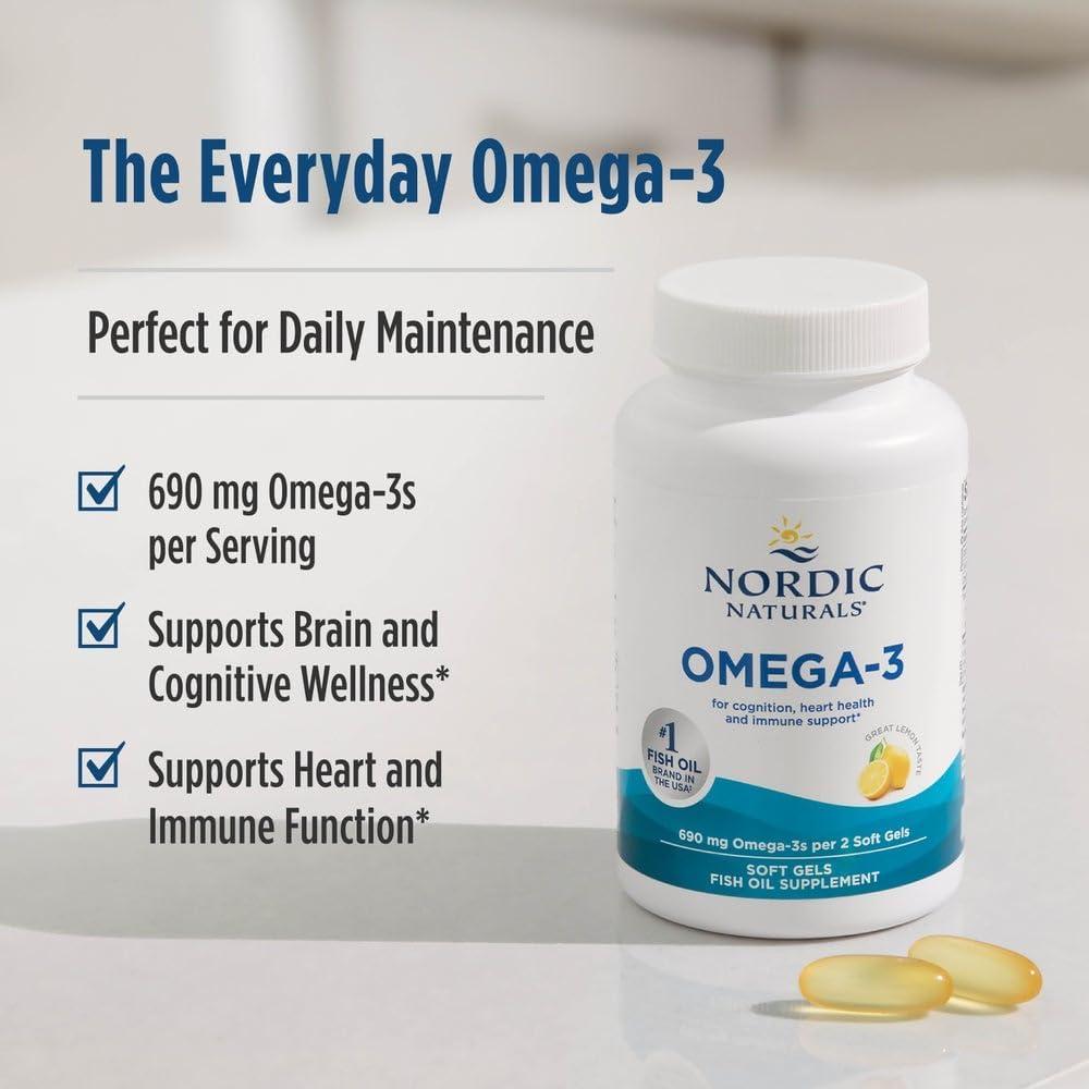 Omega-3 Nordic Naturals 60 Gelatinas Blandas Limón 690 mg