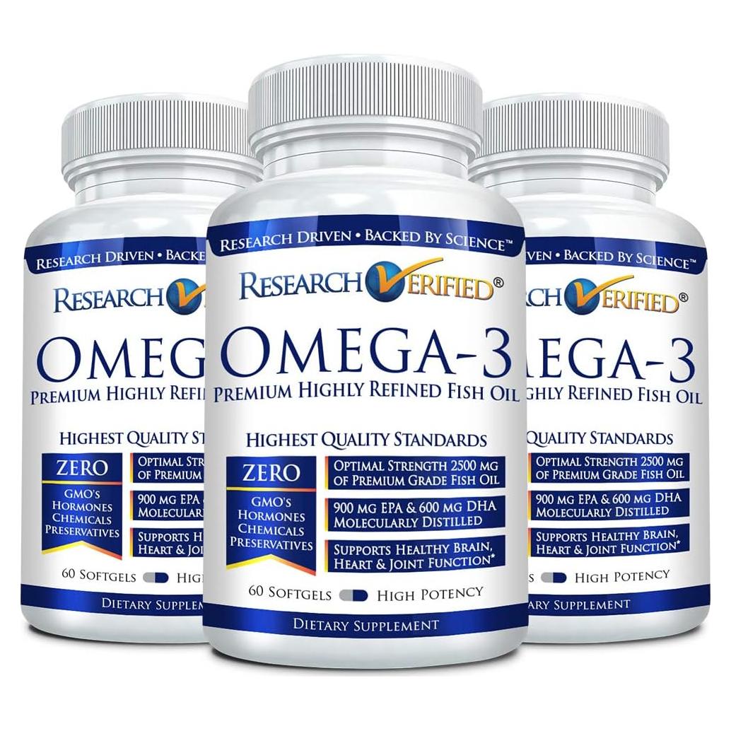 Suplemento Omega 3 Investigación Verificada 1800mg 60 Cápsulas
