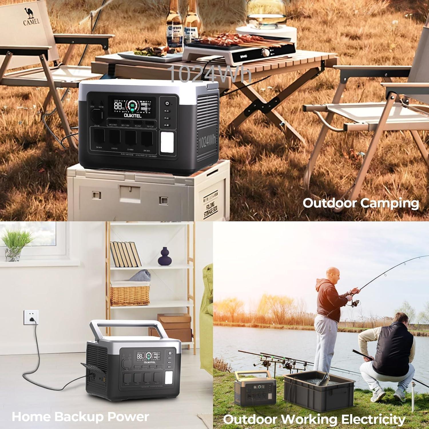 Estación de Energía OUKITEL P1000 Plus 1800W con Panel Solar 200W