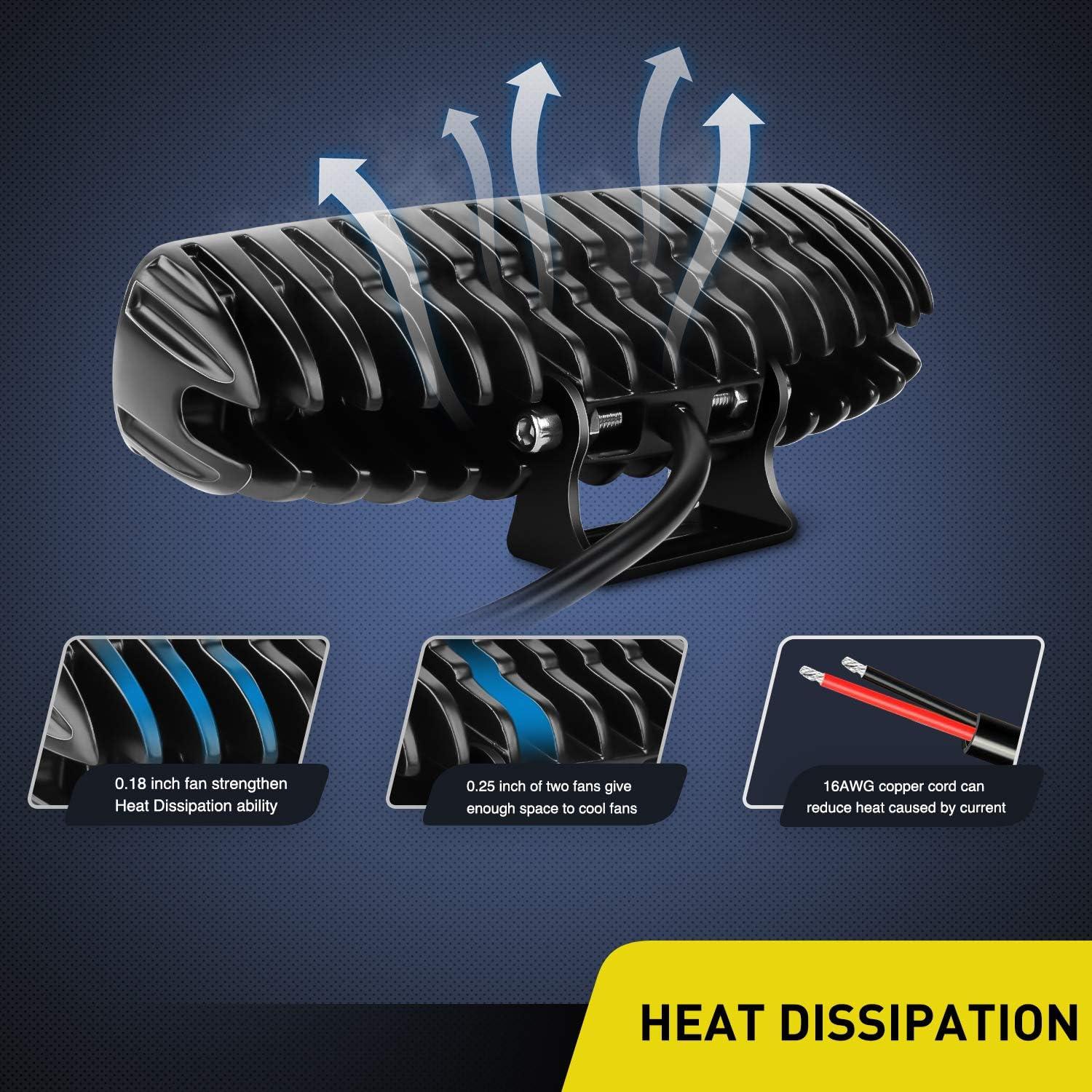 Luces de Niebla LED Nilight 2PCS 60W 3000LM 12V/24V